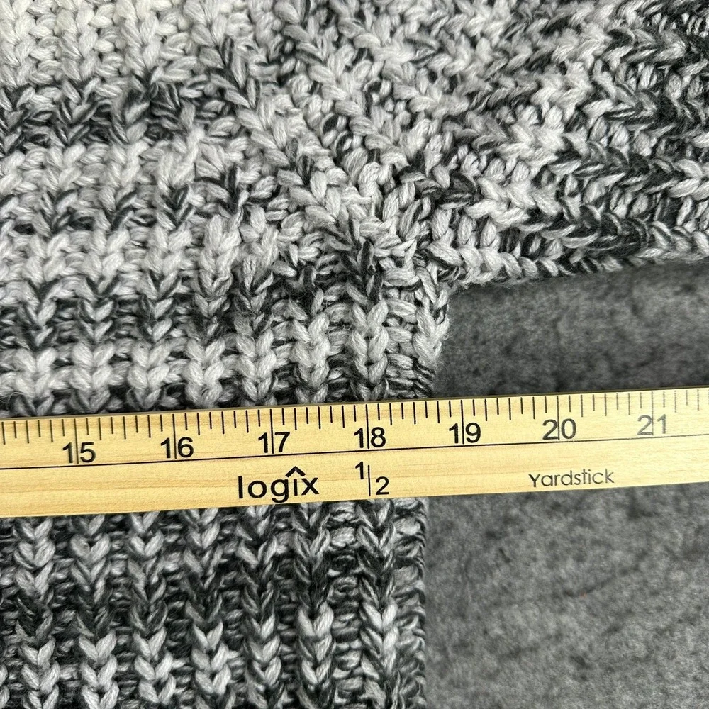 525‎ Womens Grey Ombre Shaker Knit Button Front Cardigan Sweater Small